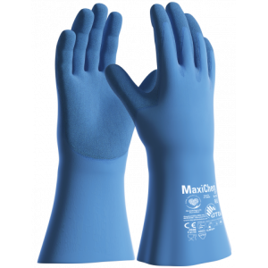 Dolge modre rokavice iz lateksa ATG MaxiChem Cut vel. 35 cm