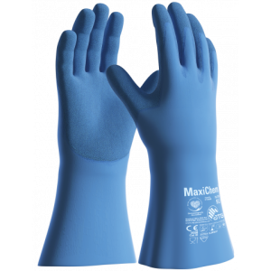 ATG MaxiChem Latex dolge modre rokavice 35 cm velikost 08